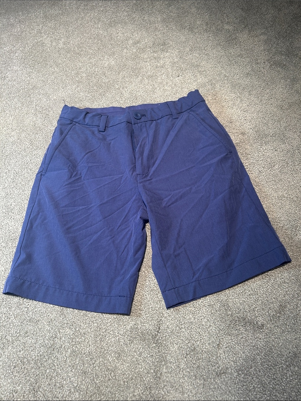 Vineyard Vines Boys Navy Blue Flat-Front Shorts